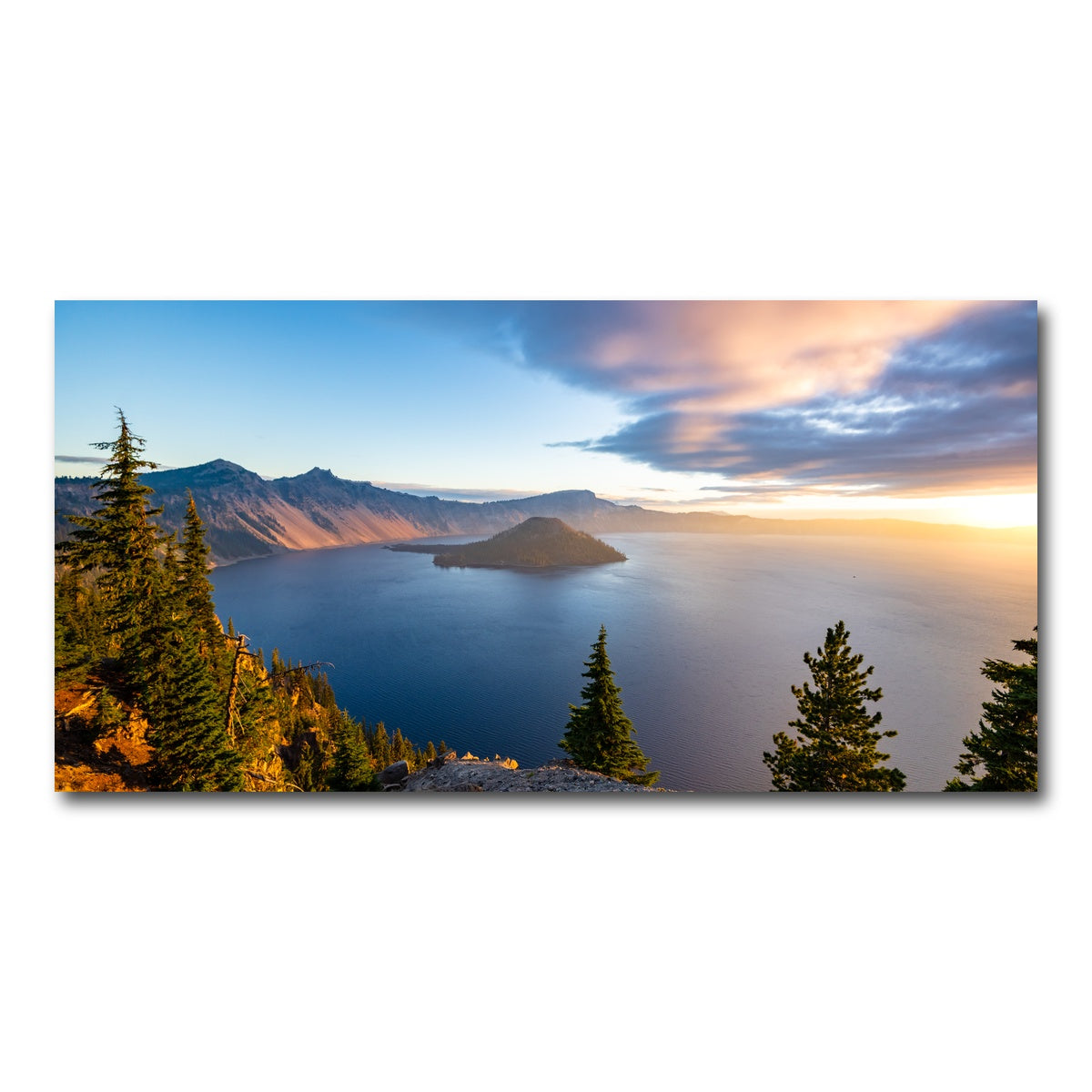 AUTO-MOCKUP WHITE | Crater Lake Sunrise | 1 Piece | Gallery Wrap Canvas | group=2x1