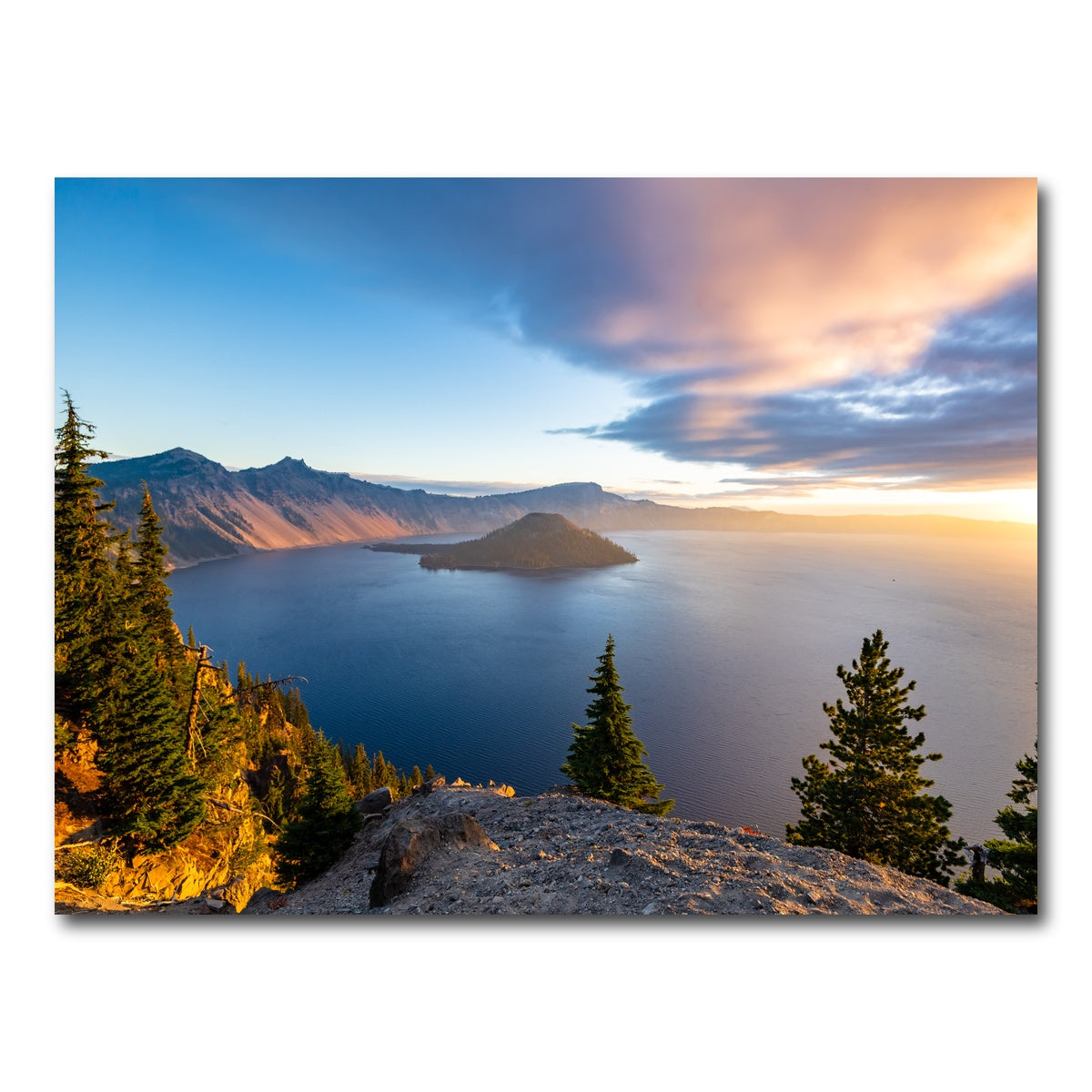 AUTO-MOCKUP WHITE | Crater Lake Sunrise | 1 Piece | Gallery Wrap Canvas | group=4x3