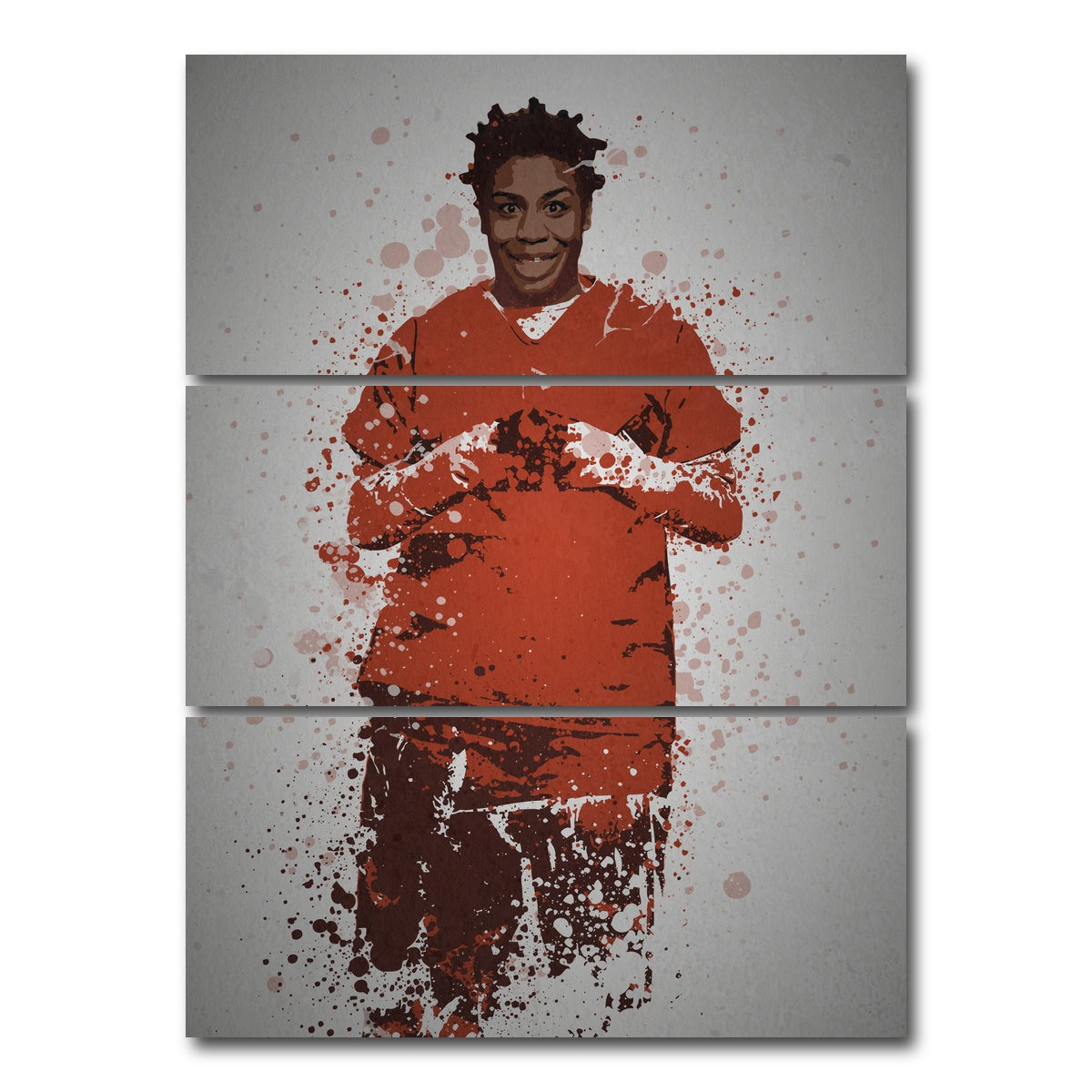 AUTO-MOCKUP WHITE | Crazy Eyes | 3 Piece | Gallery Wrap Canvas | group=8x18_stacked