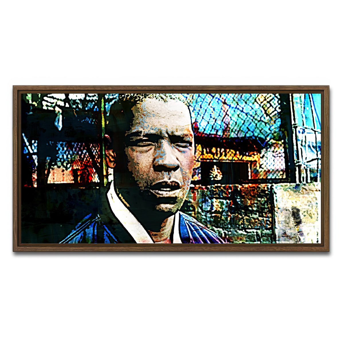 AUTO-MOCKUP WHITE | Creasy | 1 Piece | Walnut Framed Canvas | group=2x1