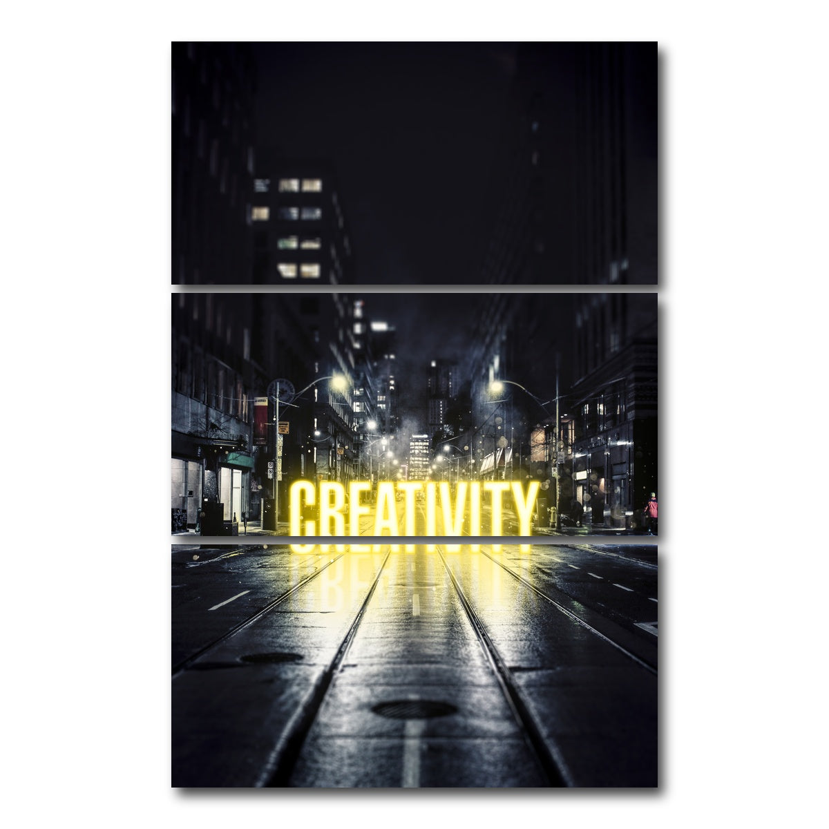 AUTO-MOCKUP WHITE | Creativity | 3 Piece | Gallery Wrap Canvas | group=12x24_stacked