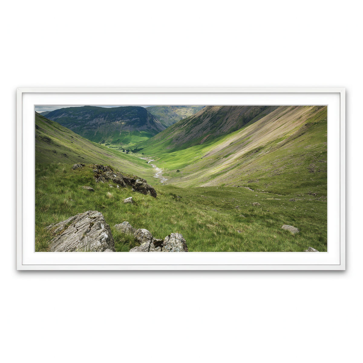 Framed Print 2x1 White