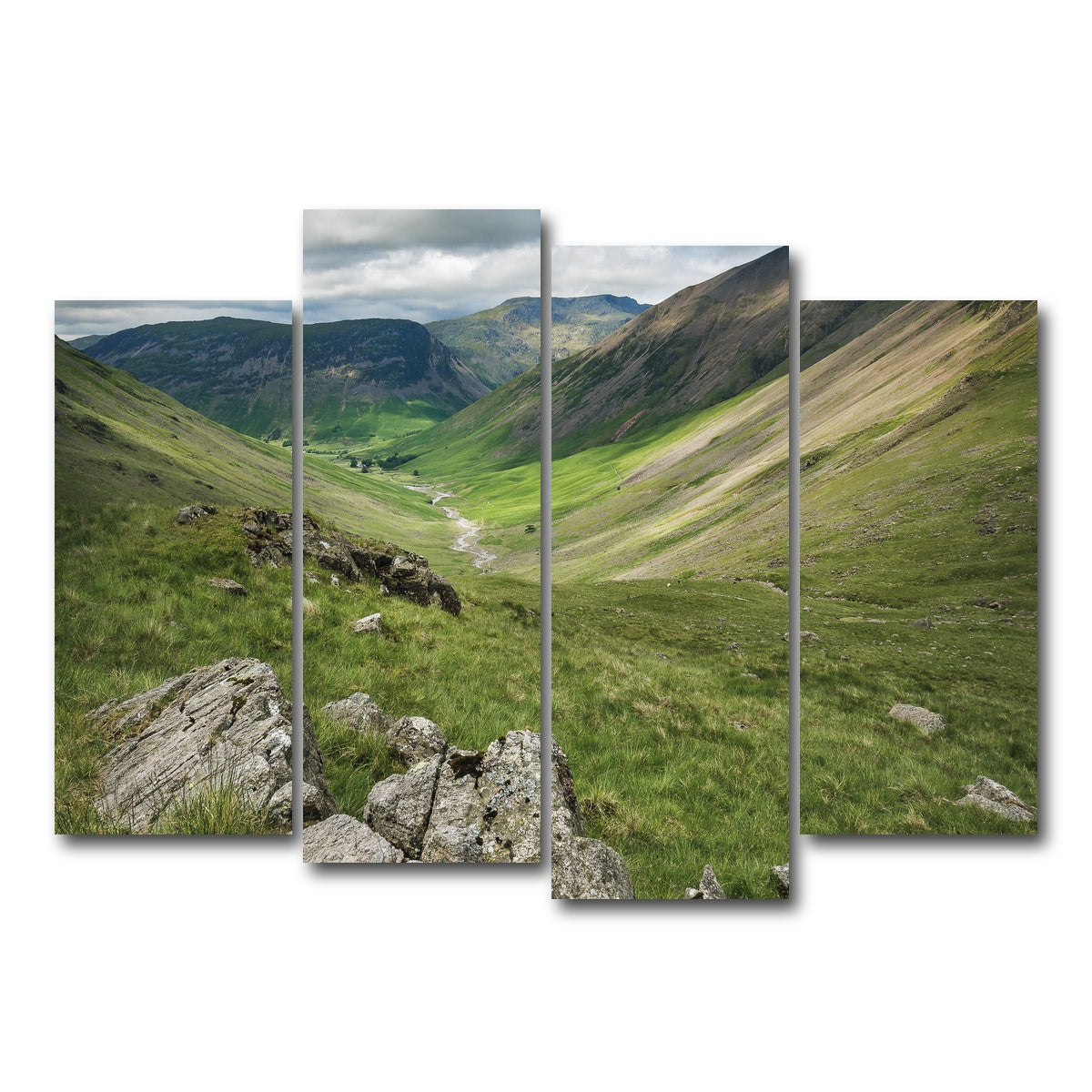 AUTO-MOCKUP WHITE | Creek in the Canyon | 4 Piece | Gallery Wrap Canvas | group=4_normal