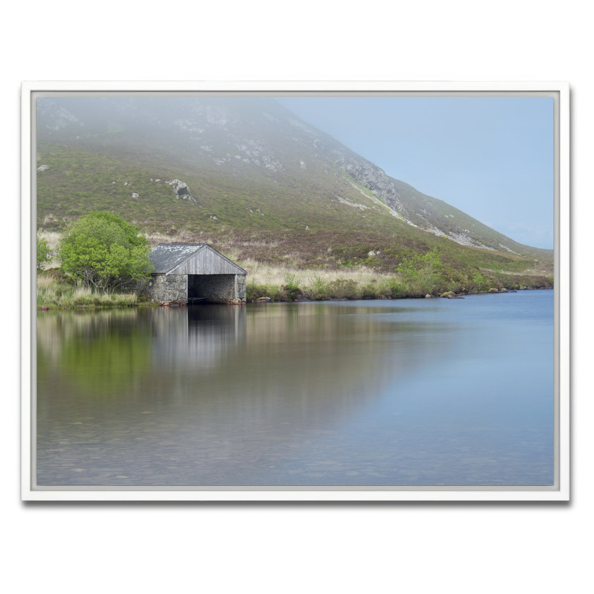 AUTO-MOCKUP WHITE | Cregennan Boat House | 1 Piece | White Framed Canvas | group=4x3