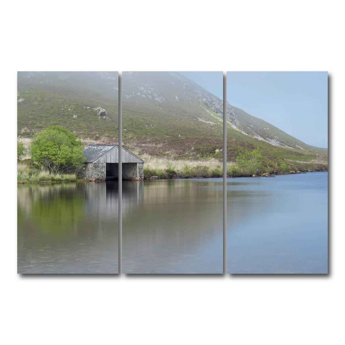 AUTO-MOCKUP WHITE | Cregennan Boat House | 3 Piece | Gallery Wrap Canvas | group=12x24