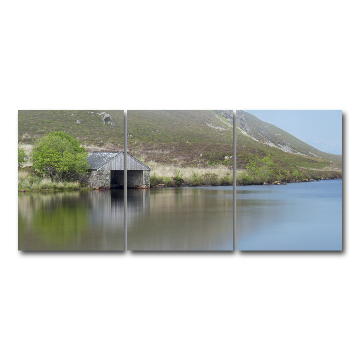 AUTO-MOCKUP WHITE | Cregennan Boat House | 3 Piece | Gallery Wrap Canvas | group=18x24