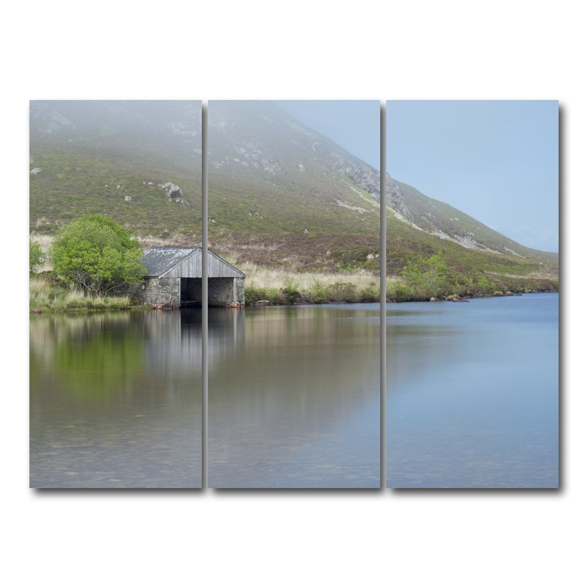 AUTO-MOCKUP WHITE | Cregennan Boat House | 3 Piece | Gallery Wrap Canvas | group=8x18