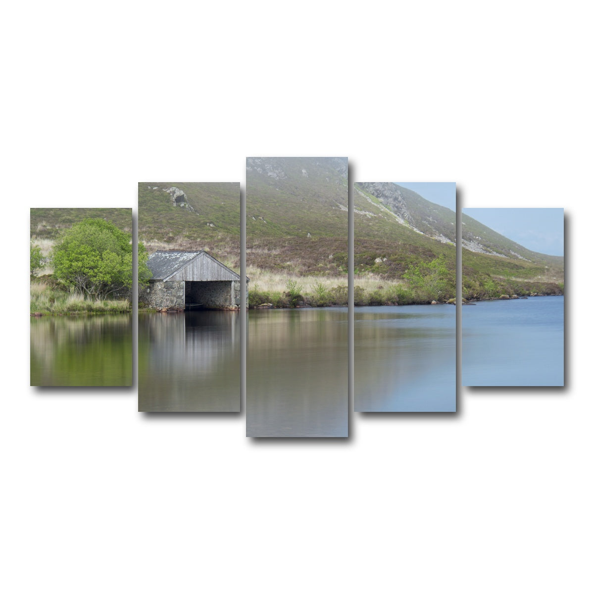 AUTO-MOCKUP WHITE | Cregennan Boat House | 5 Piece | Gallery Wrap Canvas | group=5_normal