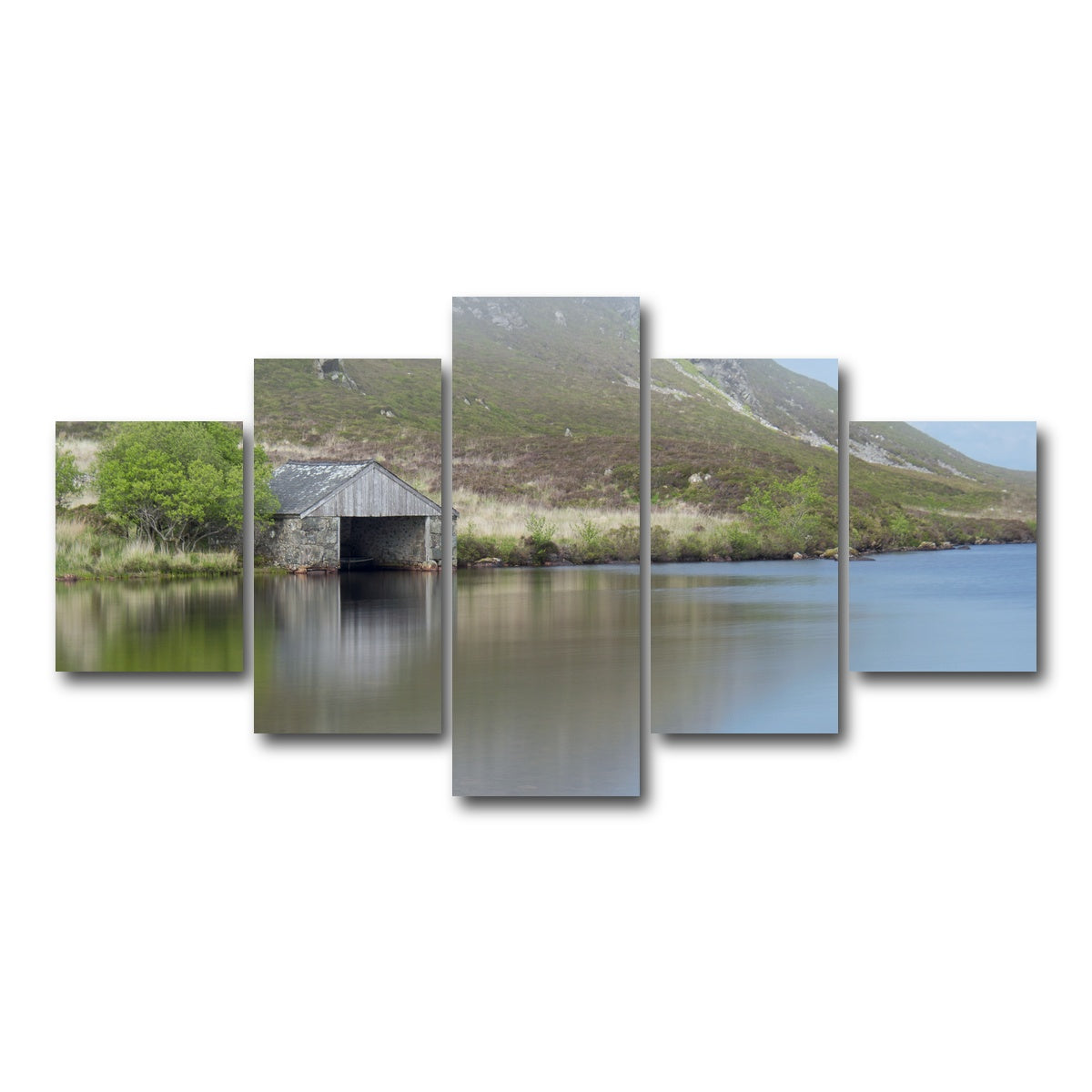 AUTO-MOCKUP WHITE | Cregennan Boat House | 5 Piece | Gallery Wrap Canvas | group=5_short