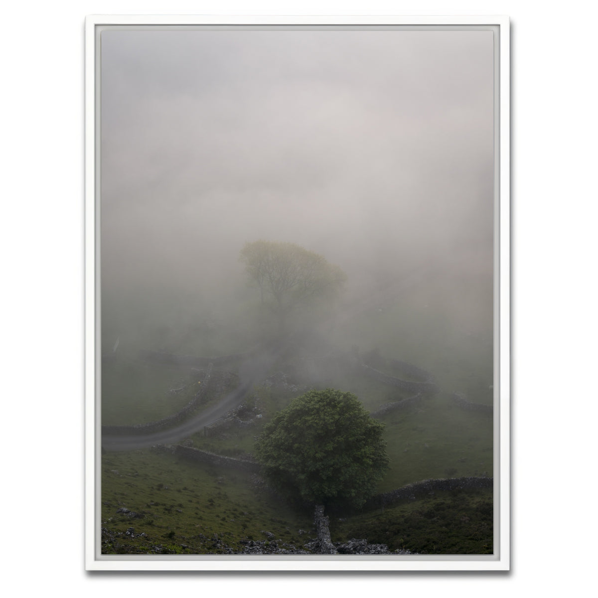 AUTO-MOCKUP WHITE | Cregennan Mist | 1 Piece | White Framed Canvas | group=3x4