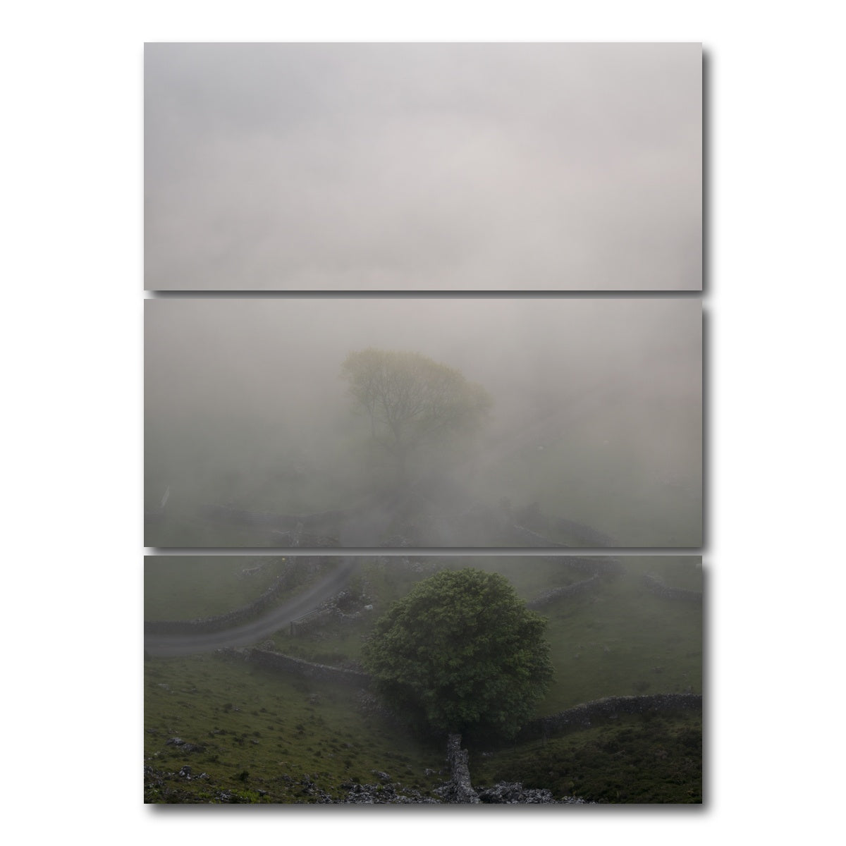 AUTO-MOCKUP WHITE | Cregennan Mist | 3 Piece | Gallery Wrap Canvas | group=8x18_stacked