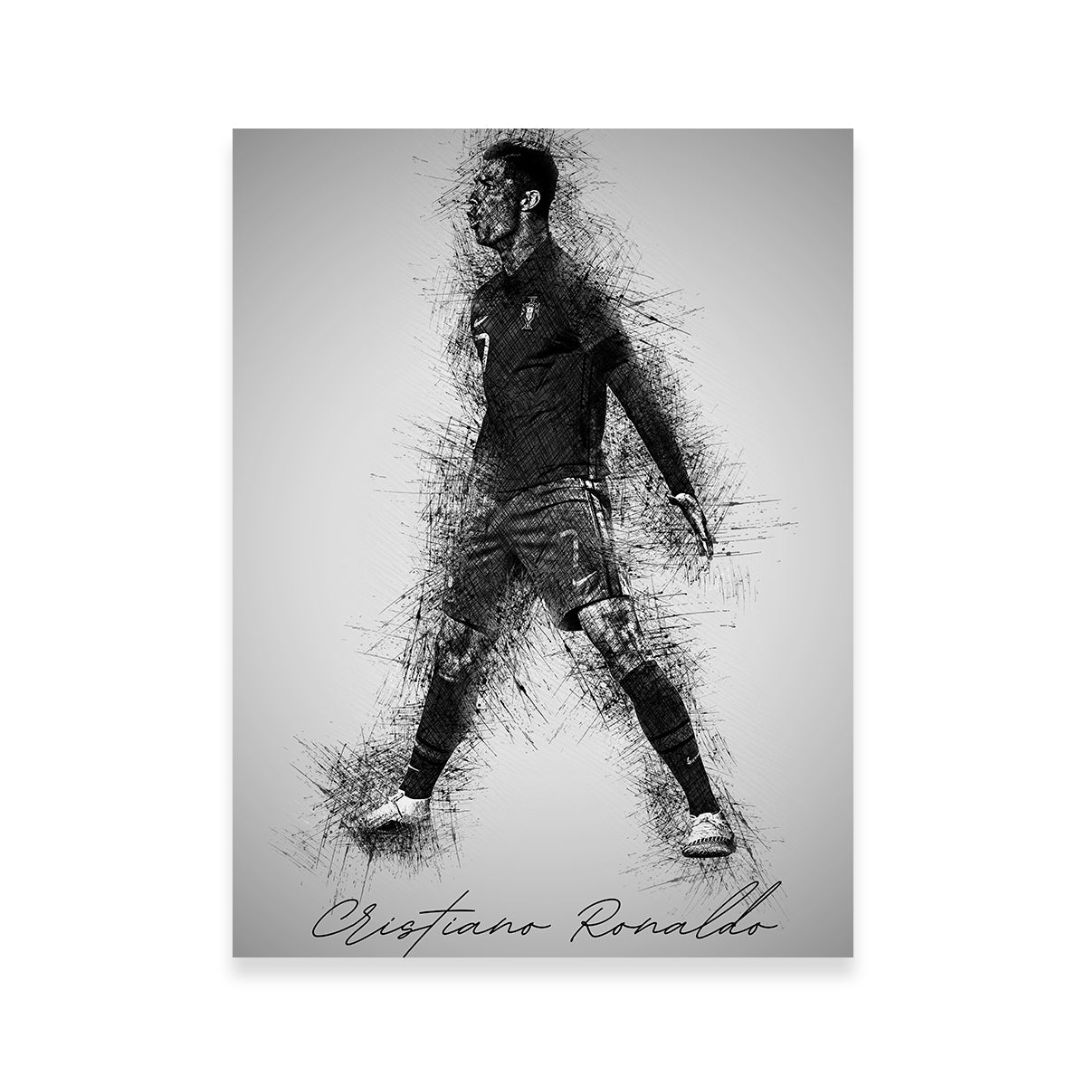 Cristiano Ronaldo Sketch Wall Art