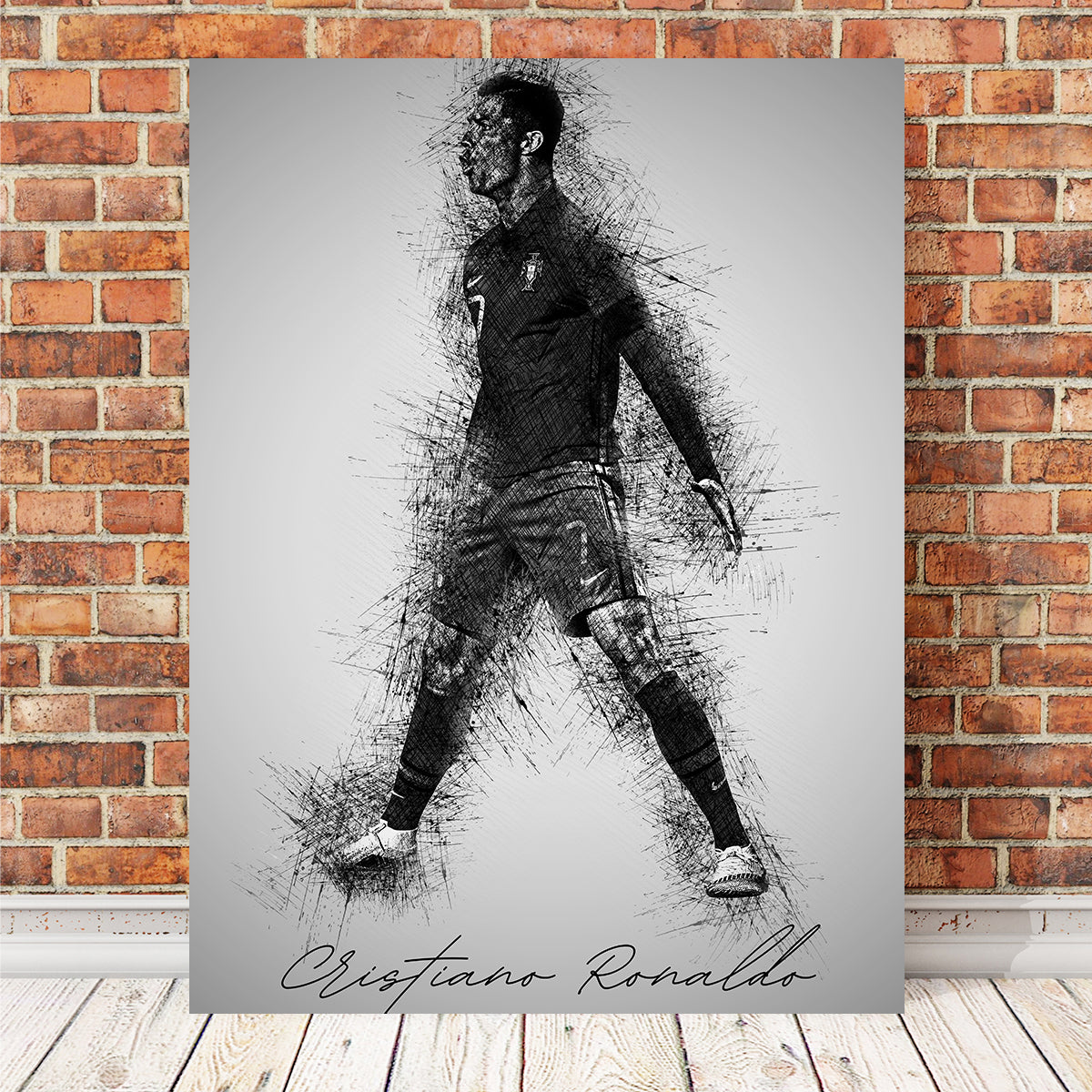 Cristiano Ronaldo Sketch Wall Art