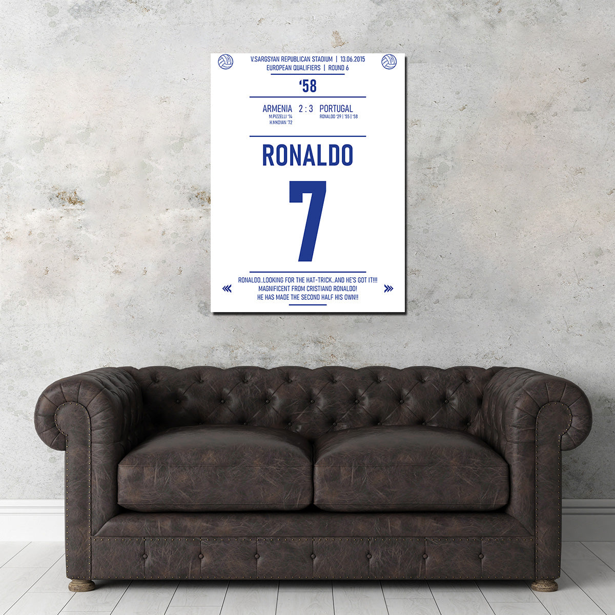 Cristiano Ronaldo Jersey Wall Art