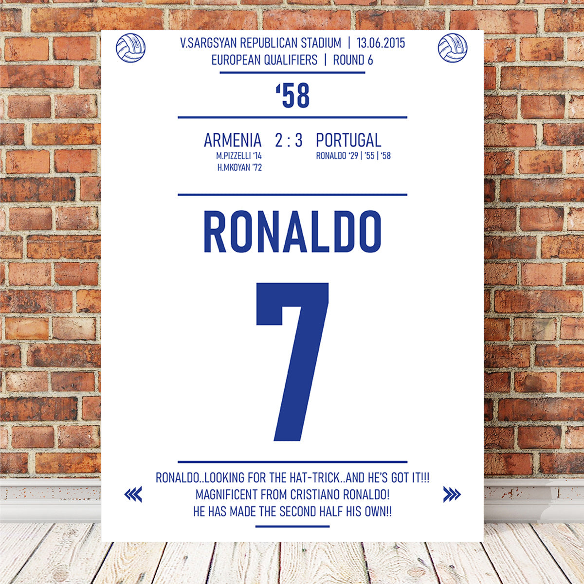 Cristiano Ronaldo Jersey Wall Art