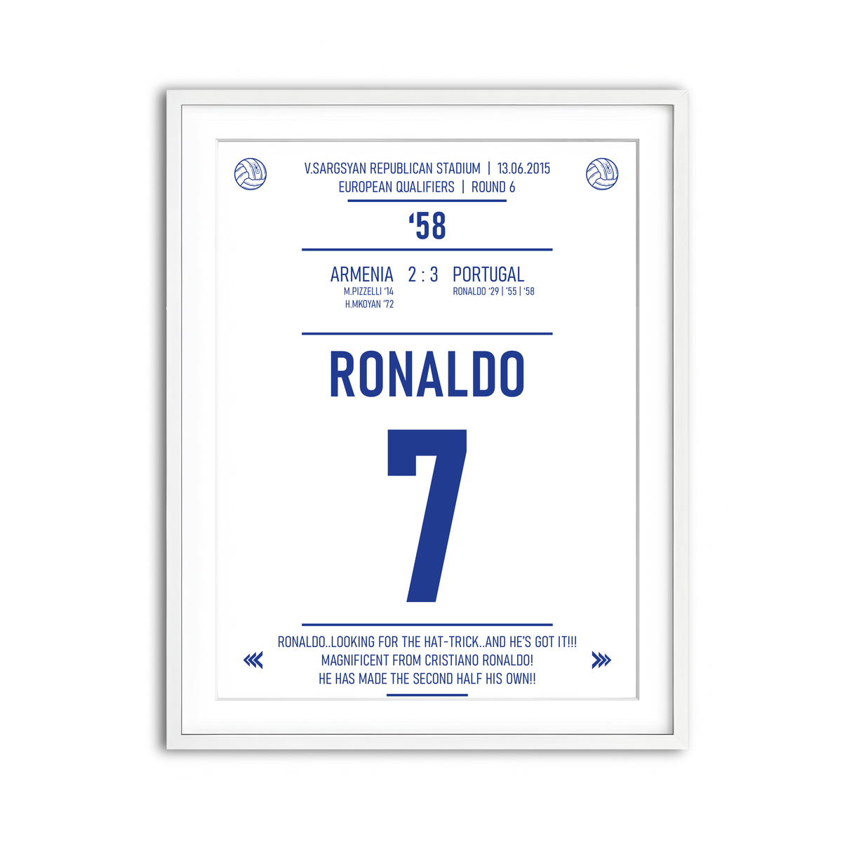 Framed Print 3x4 White