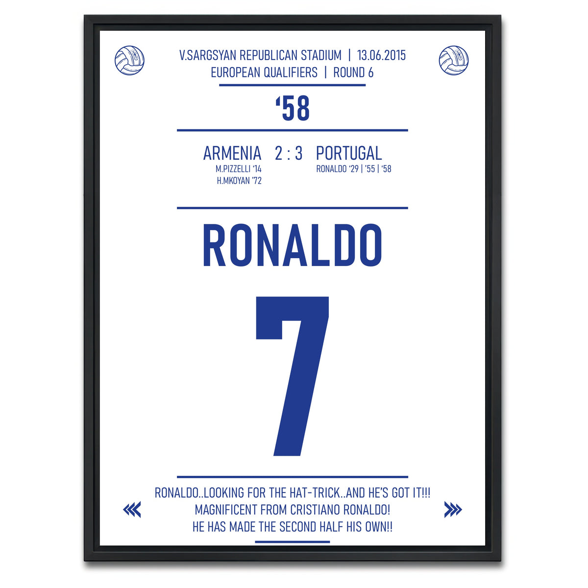 AUTO-MOCKUP WHITE | Cristiano Ronaldo Jersey | 1 Piece | Black Framed Canvas | group=3x4