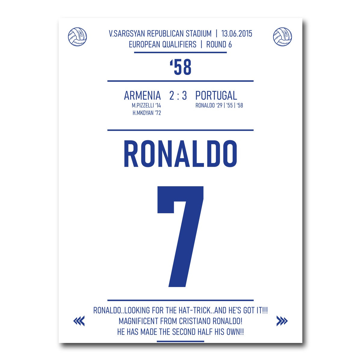 AUTO-MOCKUP WHITE | Cristiano Ronaldo Jersey | 1 Piece | Gallery Wrap Canvas | group=3x4