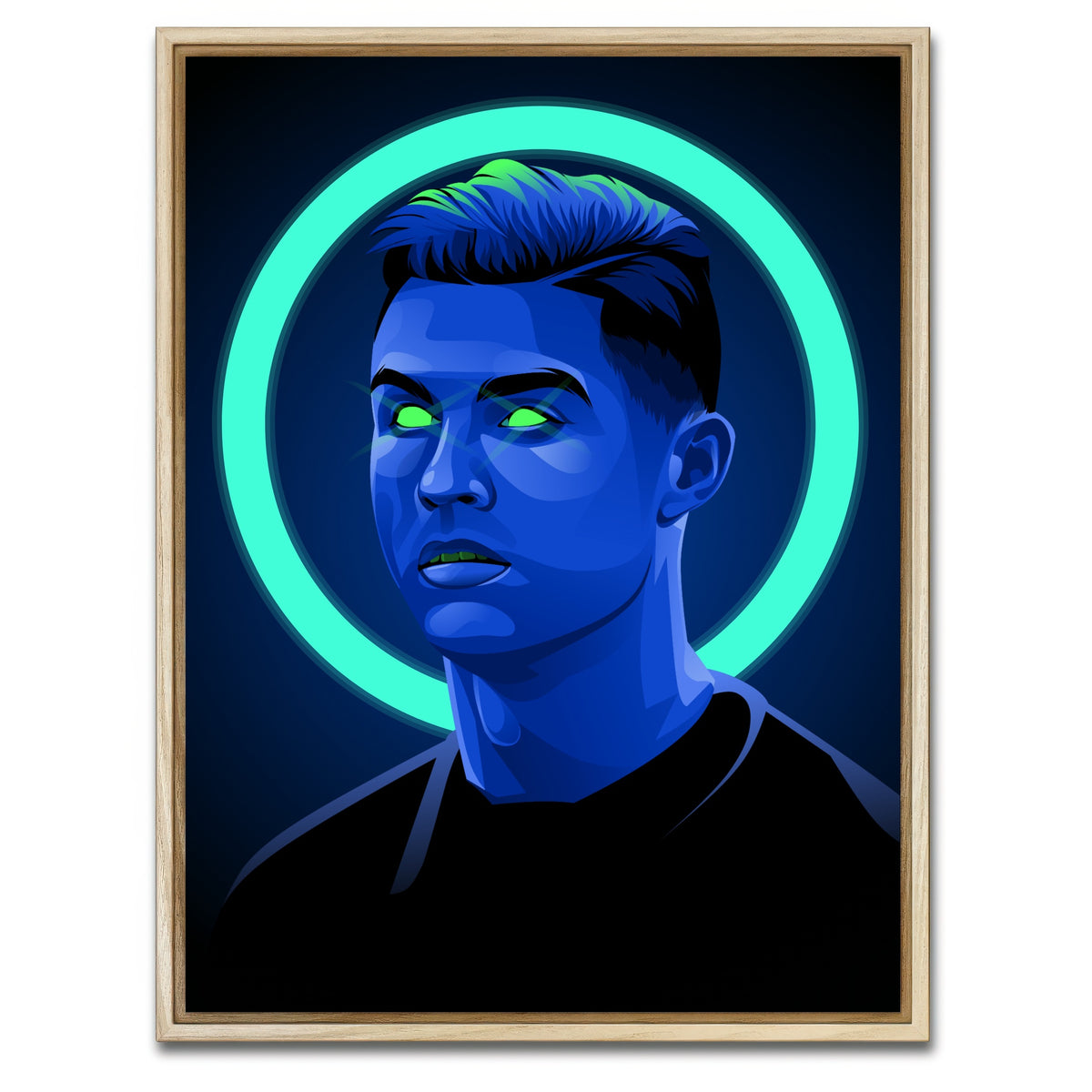 AUTO-MOCKUP WHITE | Cristiano Ronaldo | 1 Piece | Natural Framed Canvas | group=3x4