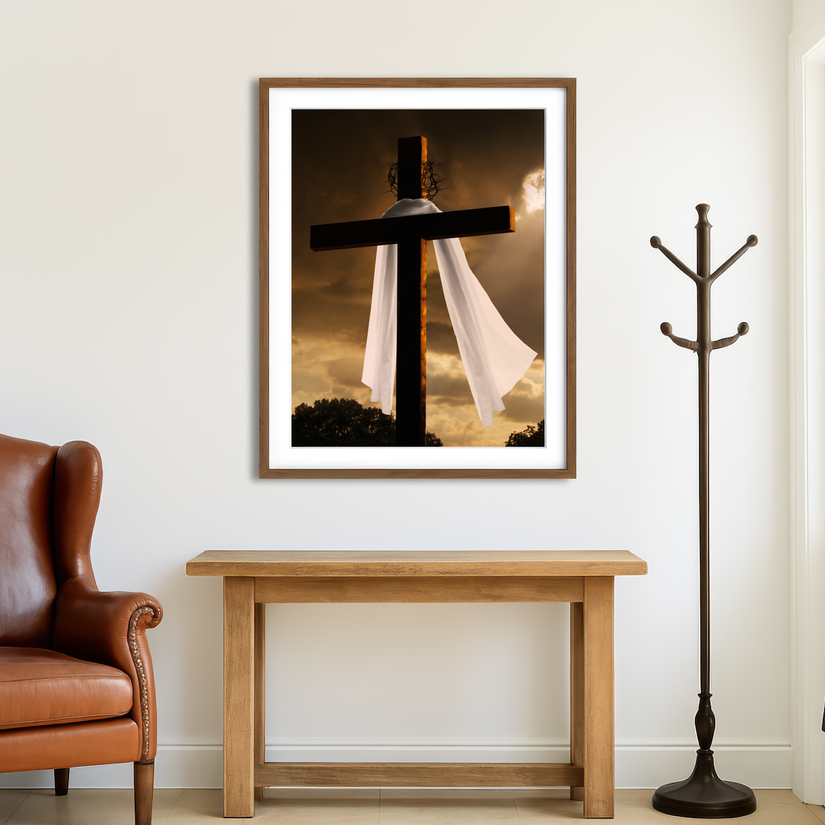 AUTO-MOCKUP ROOM | Cross Wall Art