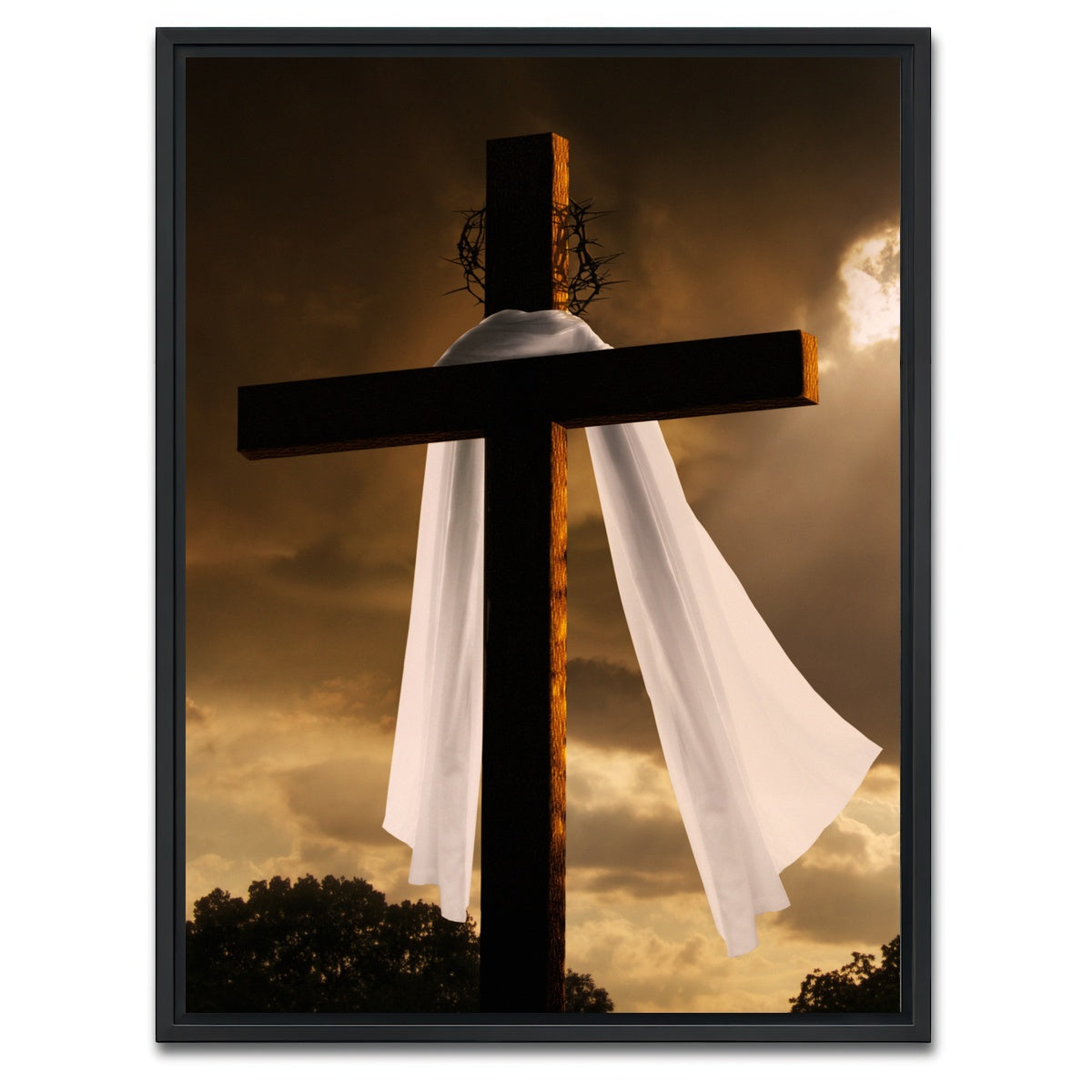 AUTO-MOCKUP WHITE | Cross | 1 Piece | Black Framed Canvas | group=3x4