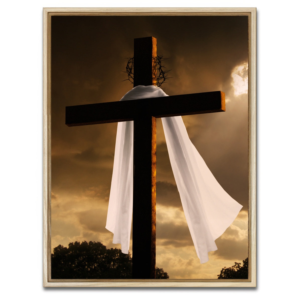 AUTO-MOCKUP WHITE | Cross | 1 Piece | Natural Framed Canvas | group=3x4