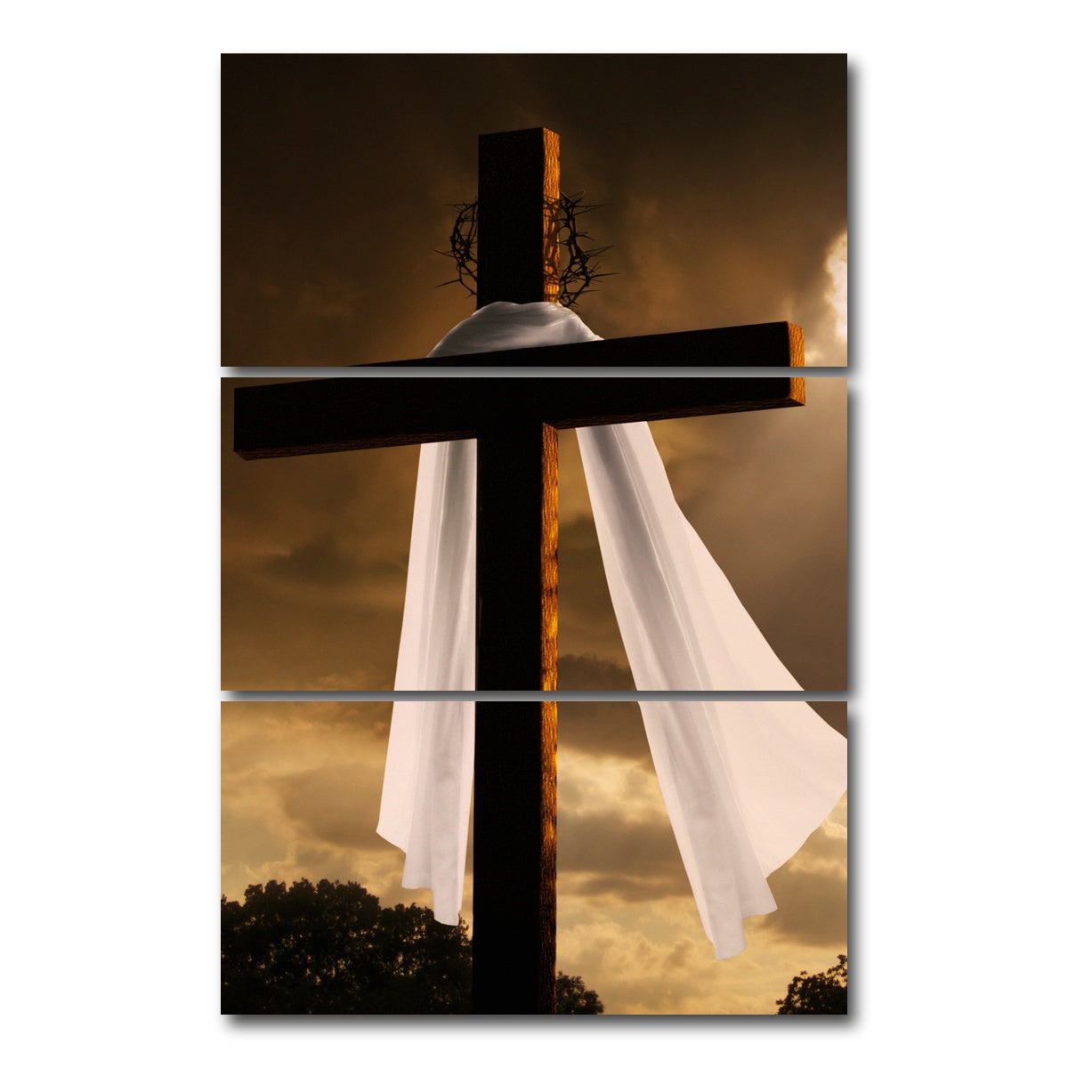 AUTO-MOCKUP WHITE | Cross | 3 Piece | Gallery Wrap Canvas | group=12x24_stacked