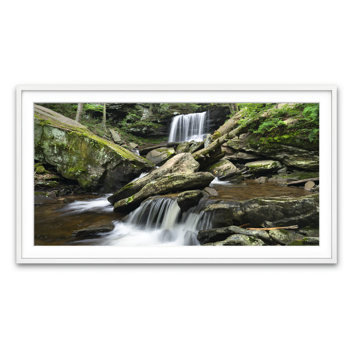 Framed Print 2x1 White