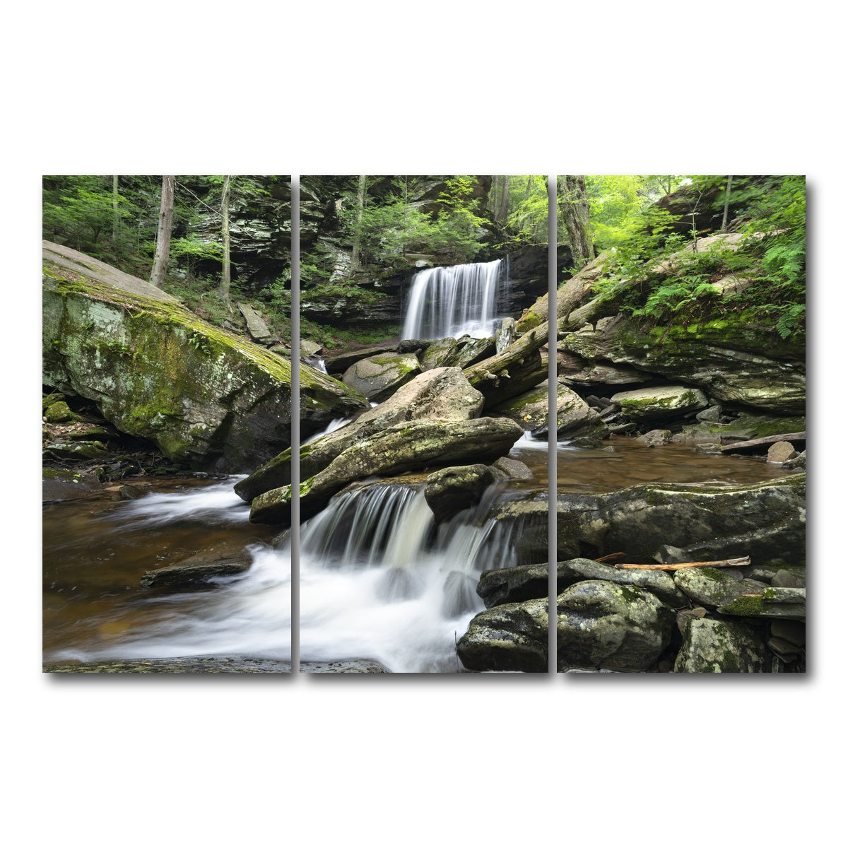 AUTO-MOCKUP WHITE | Crossed Streams | 3 Piece | Gallery Wrap Canvas | group=12x24