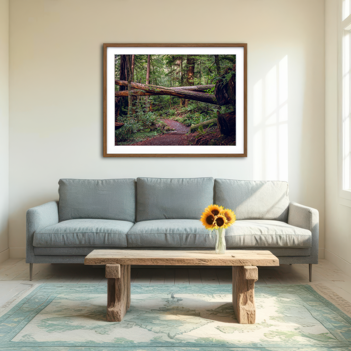 AUTO-MOCKUP ROOM | Crossed Trees Wall Art