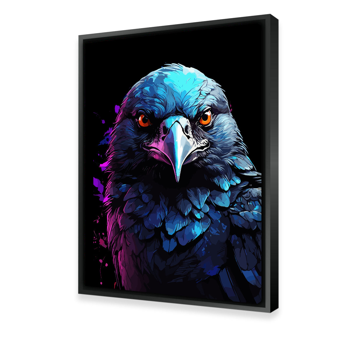 Crow Animal Colorful Wall Art
