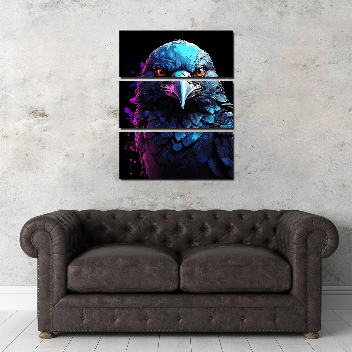 Crow Animal Colorful Wall Art