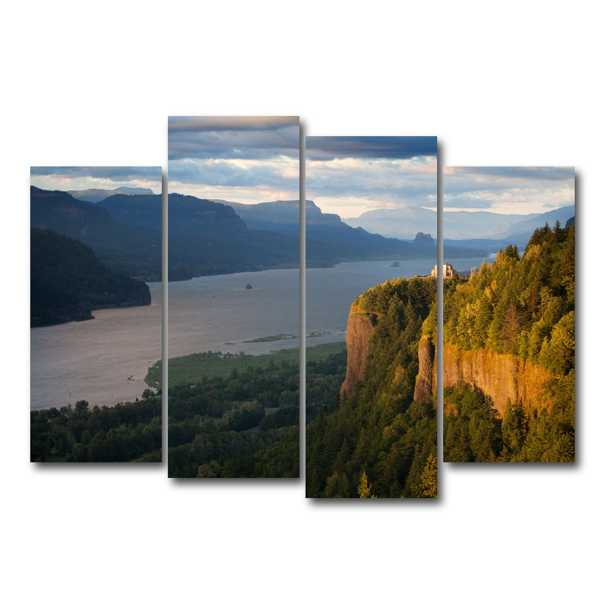 AUTO-MOCKUP WHITE | Crown Point - Columbia river Gorge | 4 Piece | Gallery Wrap Canvas | group=4_normal