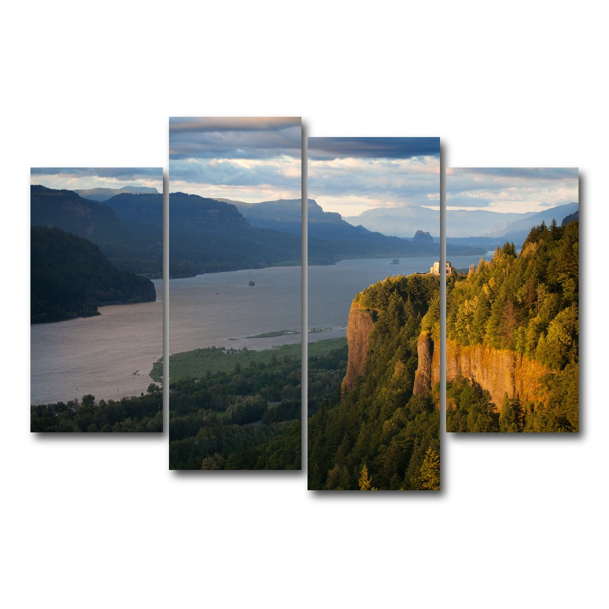 AUTO-MOCKUP WHITE | Crown Point - Columbia river Gorge | 4 Piece | Gallery Wrap Canvas | group=4_short