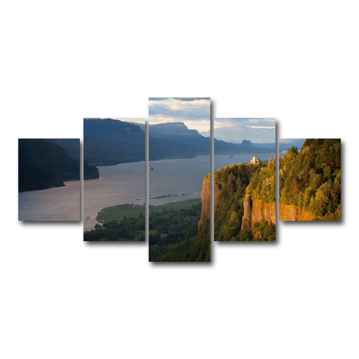 AUTO-MOCKUP WHITE | Crown Point - Columbia river Gorge | 5 Piece | Gallery Wrap Canvas | group=5_short
