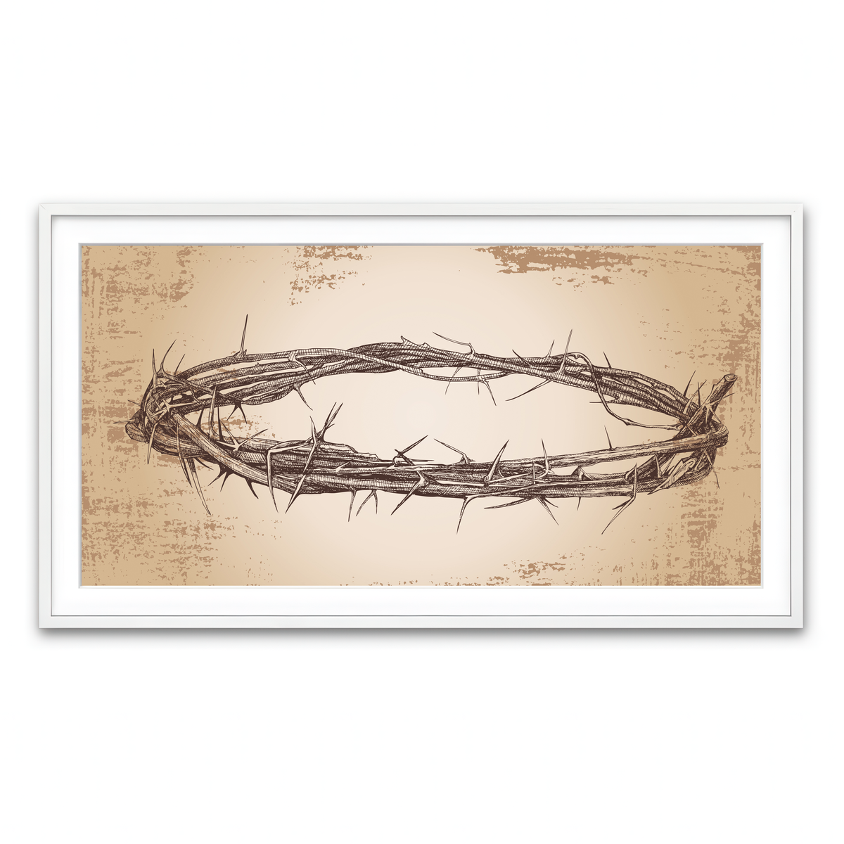 Framed Print 2x1 White