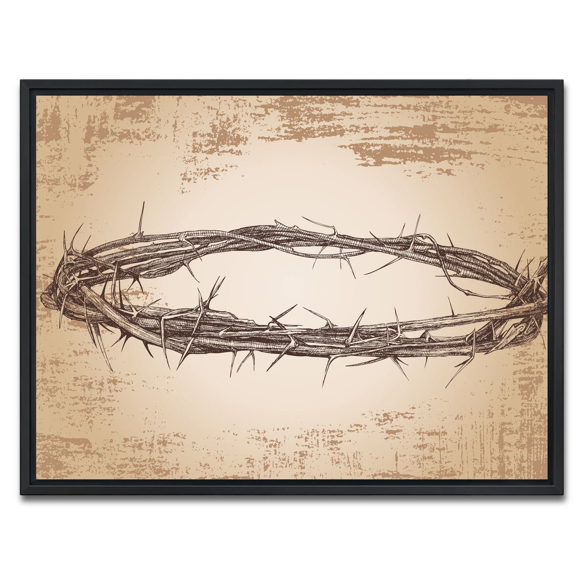 AUTO-MOCKUP WHITE | Crown of thorns vintage | 1 Piece | Black Framed Canvas | group=4x3