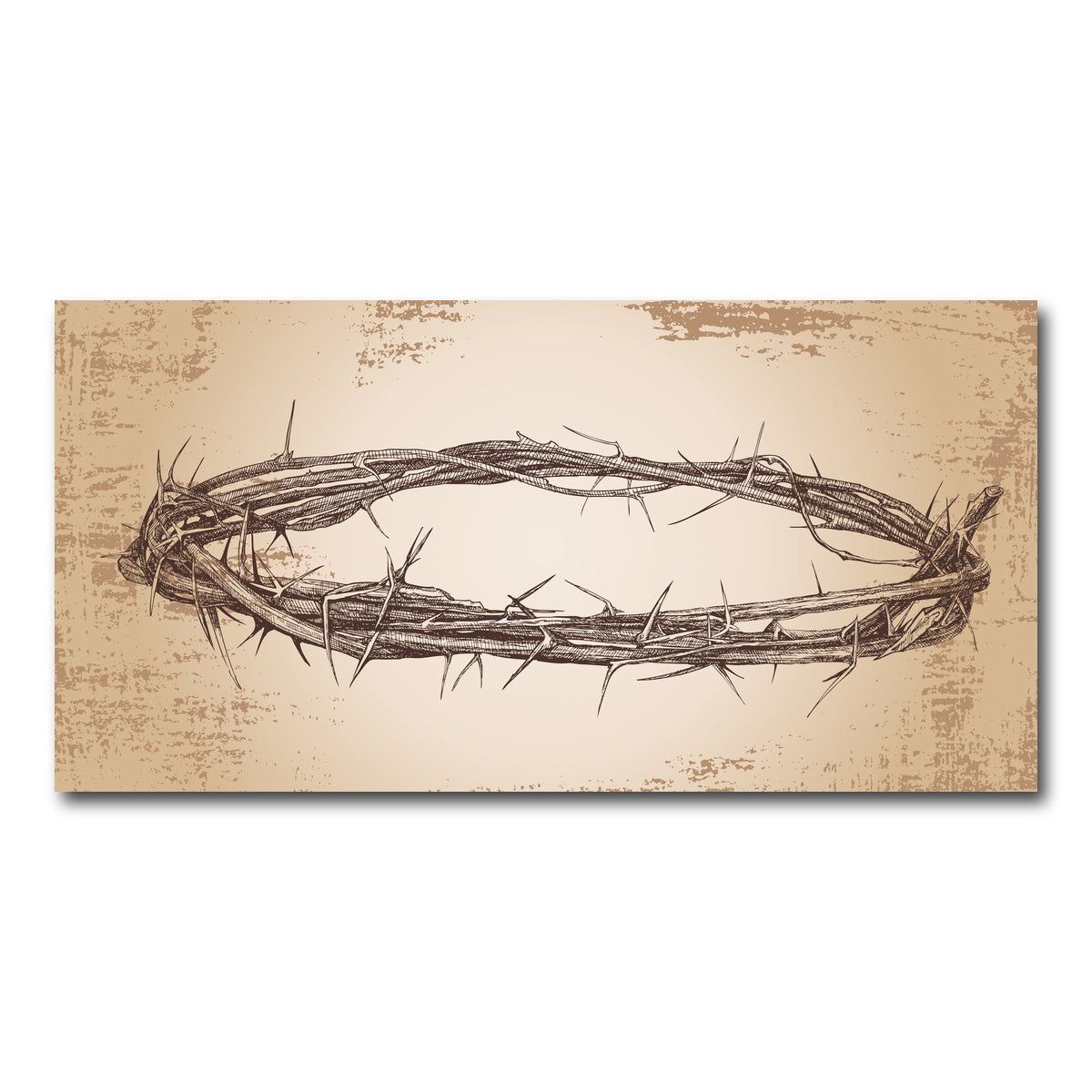 AUTO-MOCKUP WHITE | Crown of thorns vintage | 1 Piece | Gallery Wrap Canvas | group=2x1