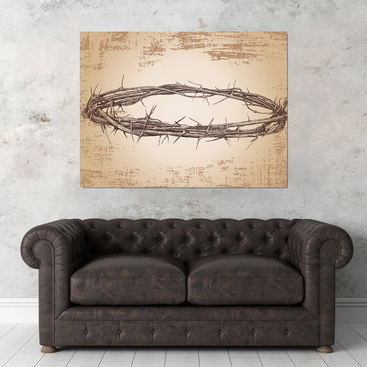 Crown of Thorns Vintage Wall Art