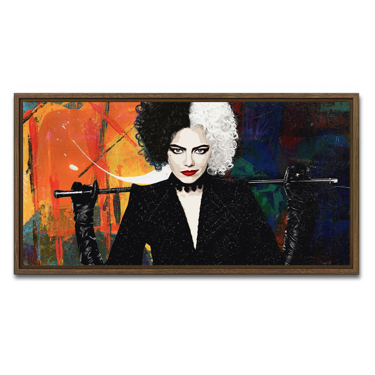 AUTO-MOCKUP WHITE | Cruella | 1 Piece | Walnut Framed Canvas | group=2x1