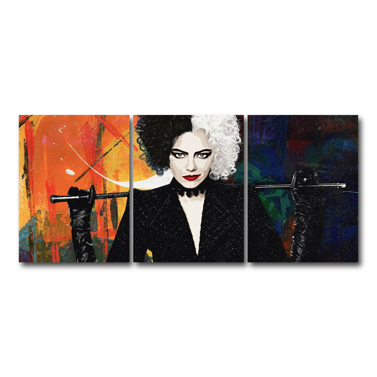 AUTO-MOCKUP WHITE | Cruella | 3 Piece | Gallery Wrap Canvas | group=18x24