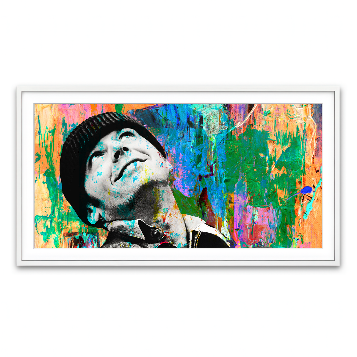 Framed Print 2x1 White