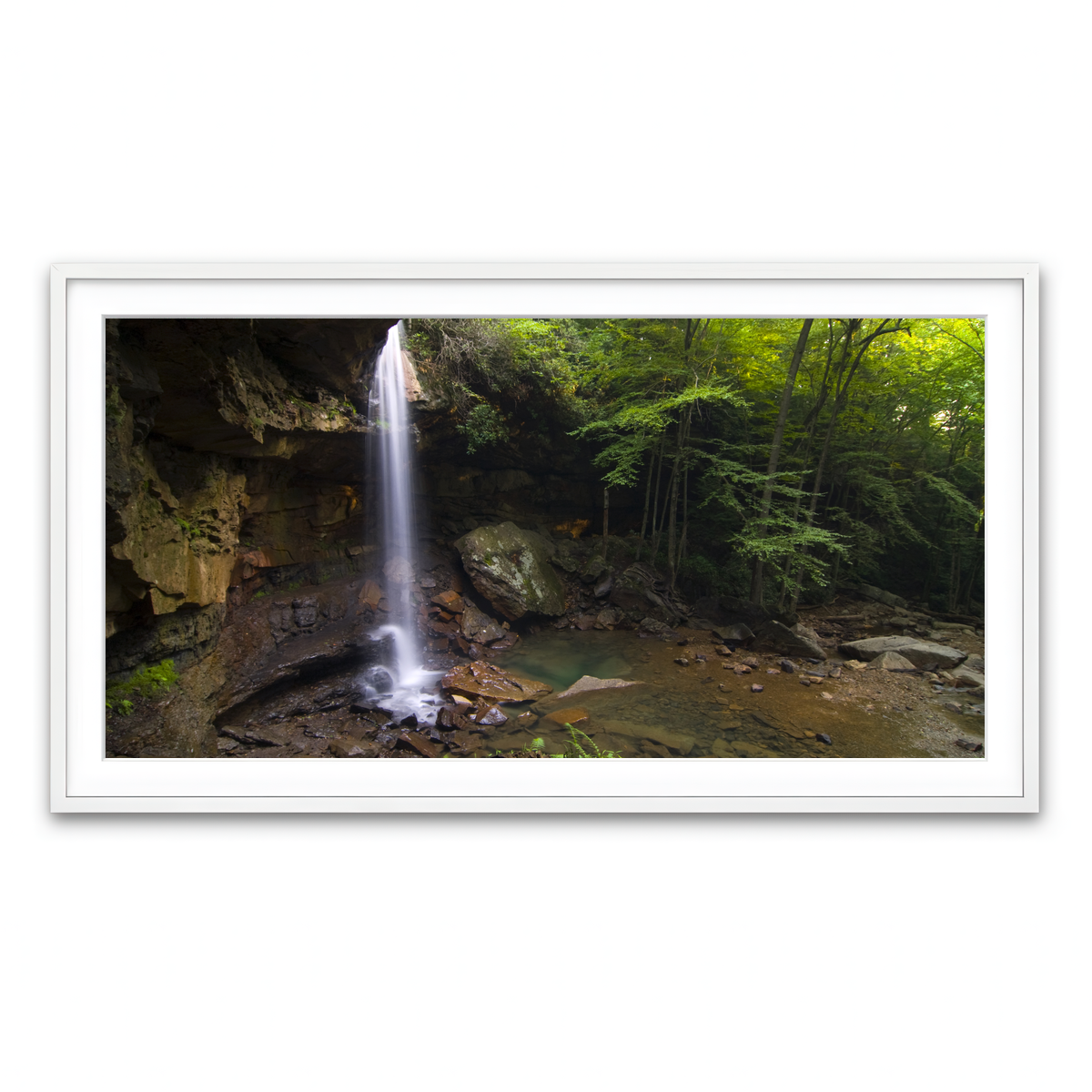 Framed Print 2x1 White