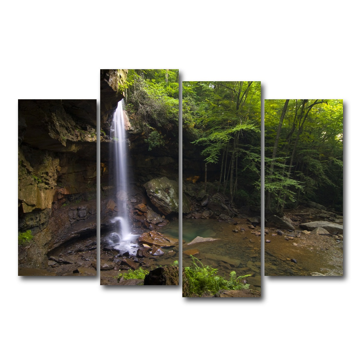 AUTO-MOCKUP WHITE | Cucumber Falls in Ohiopyle State Park | 4 Piece | Gallery Wrap Canvas | group=4_normal