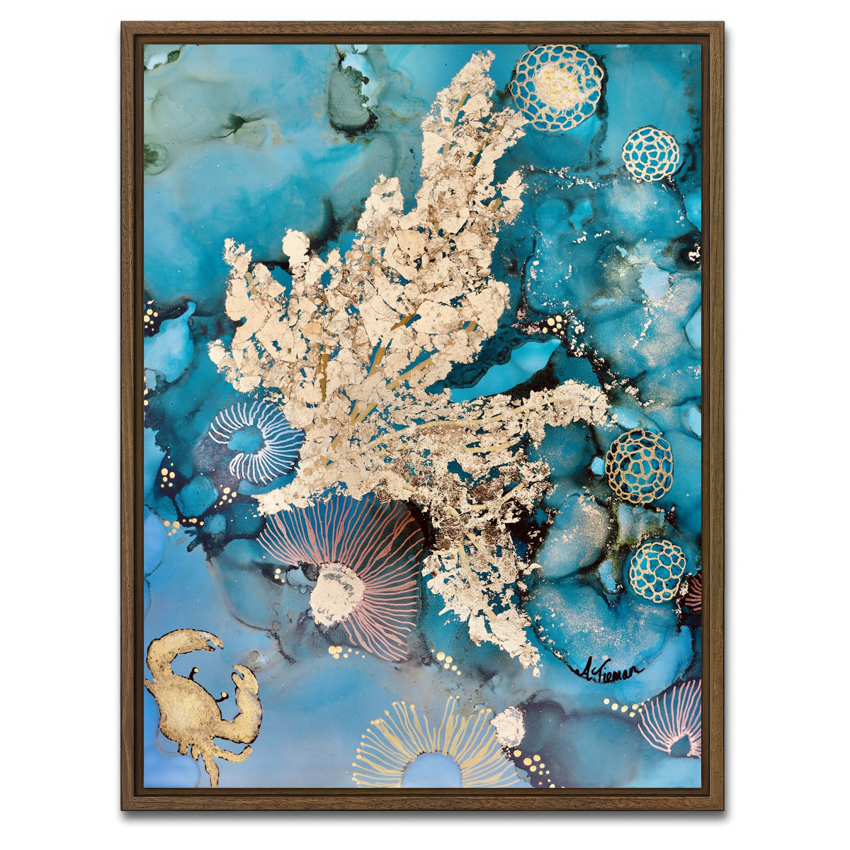 AUTO-MOCKUP WHITE | Curiosity | 1 Piece | Walnut Framed Canvas | group=3x4