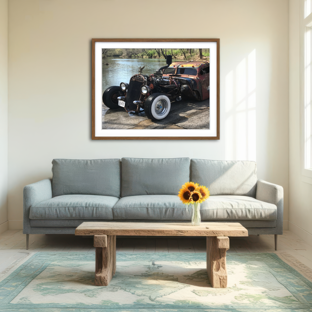 AUTO-MOCKUP ROOM | Custom Rat Rod Wall Art