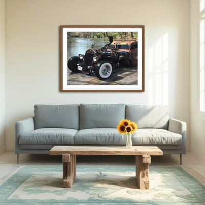 AUTO-MOCKUP ROOM | Custom Rat Rod Wall Art