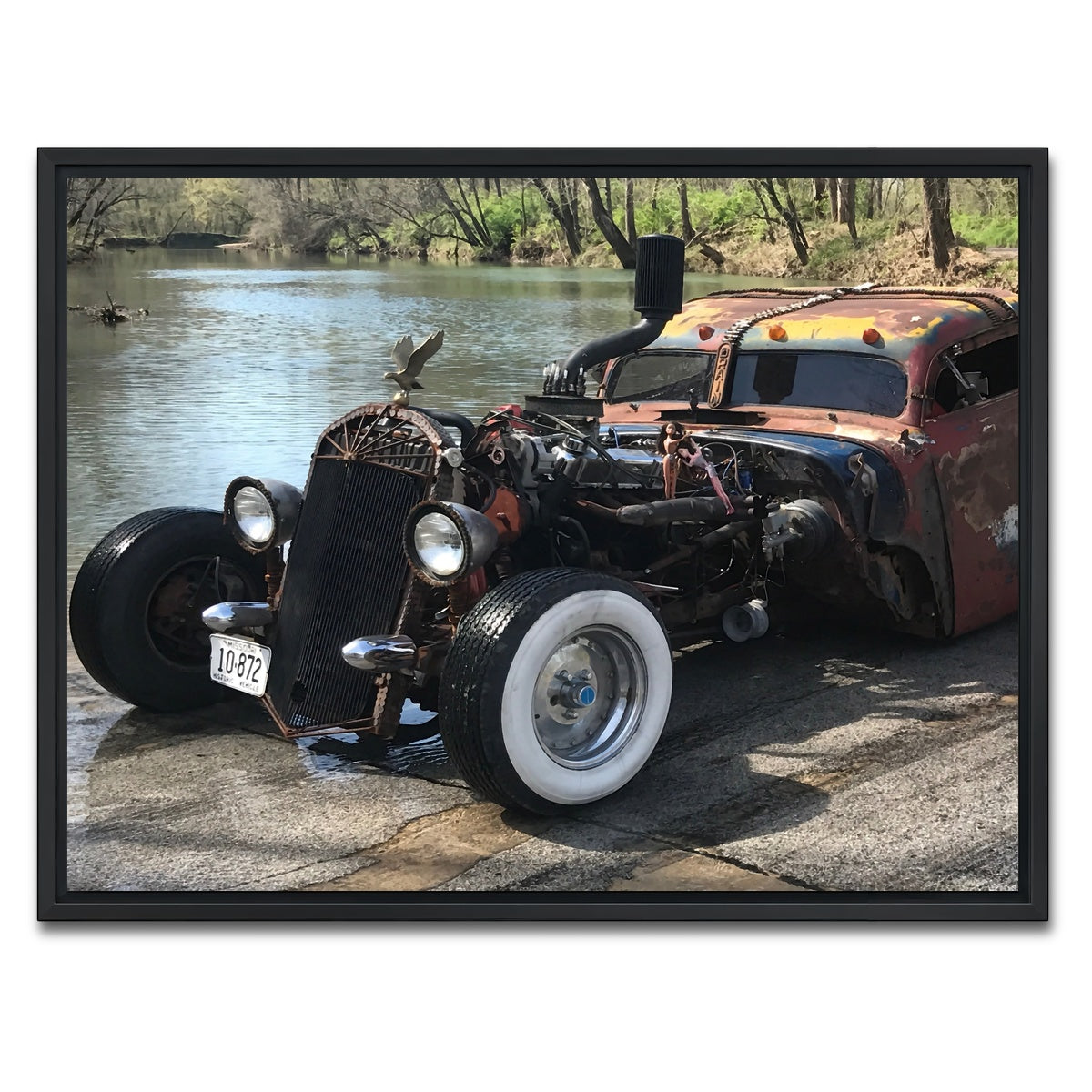 AUTO-MOCKUP WHITE | Custom Rat Rod | 1 Piece | Black Framed Canvas | group=4x3