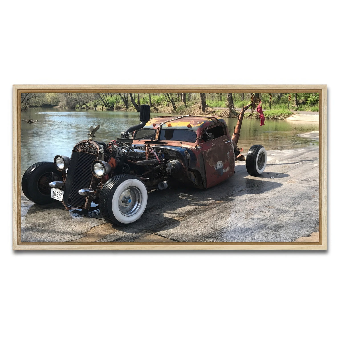 AUTO-MOCKUP WHITE | Custom Rat Rod | 1 Piece | Natural Framed Canvas | group=2x1