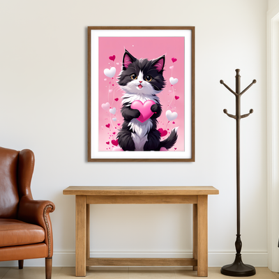 AUTO-MOCKUP ROOM | Cute Kitty Wall Art